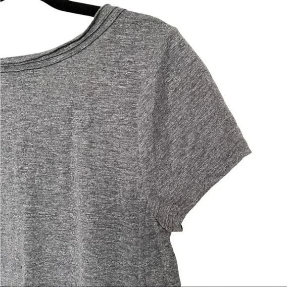Modcloth Grey  Capped Sleeve Round Neck Tee Shirt - Picture 7 of 10